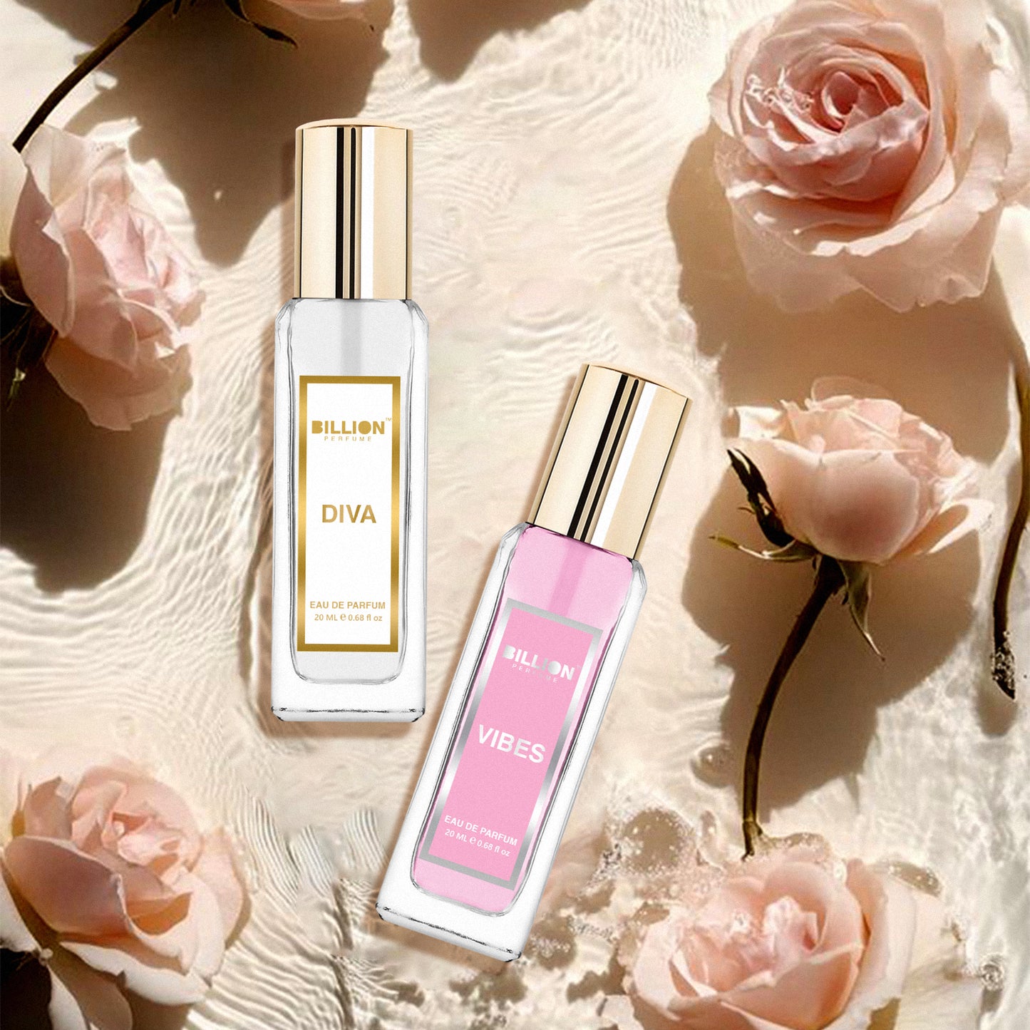 BIllion Perfume Set of 2 - Diva 20ml & Vibes 20ml