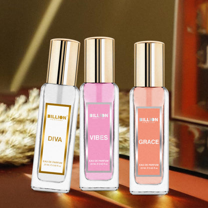 Billion Eau De Perfume Combo | Pack of 3 Perfume for Women