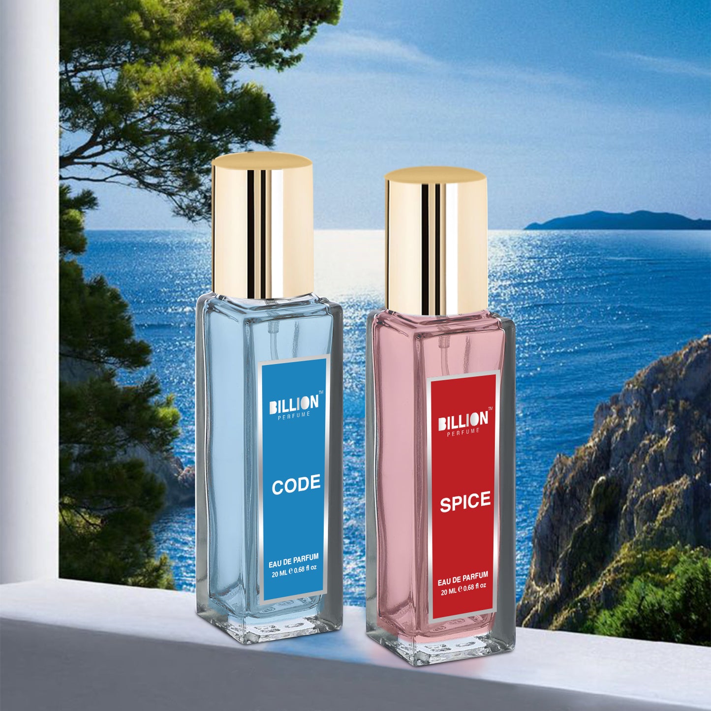BIllion Perfume Set of 2 - Spice 20ml & Code 20ml