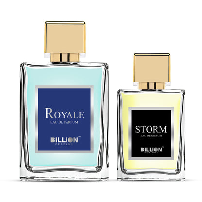 Set of 2 Perfume - Billion Storm Edu De Perfume For Men - 50ML and Billion Royale Eau De Perfume for Man - 100ML